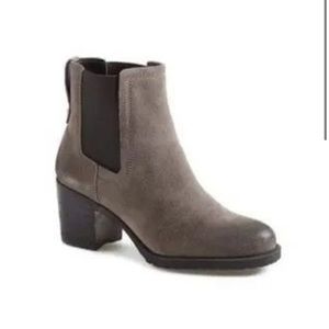 Sam Edelman Hanley Gray Suede Block Heel Boot